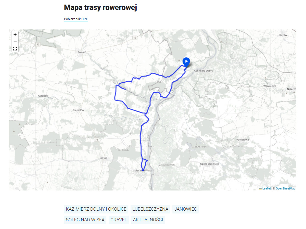Mapki GPX na portalu