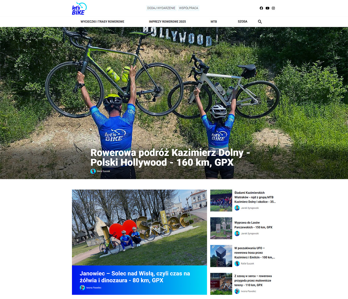 Portal internetowy dla miłośników rowerów