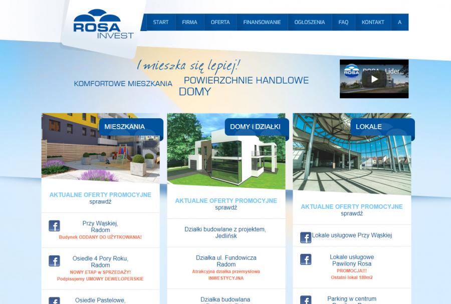 strona dewelopera Rosa Invest